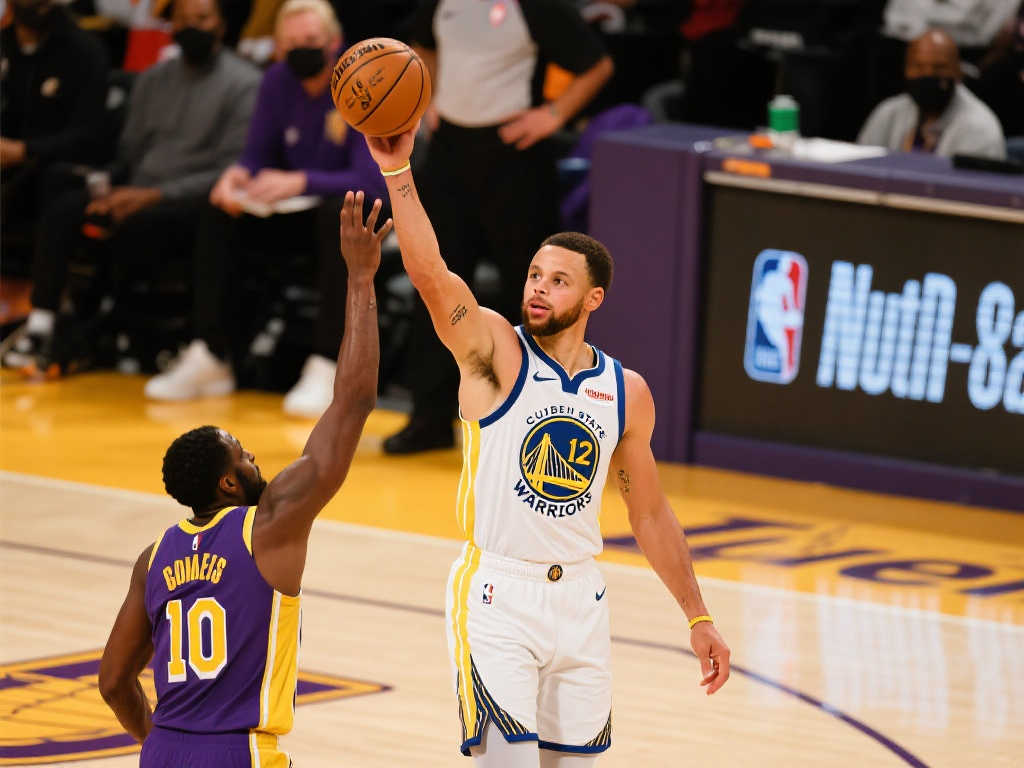 [流言板]库里首节9分钟高效表现，6投3中三分4中2贡献8分